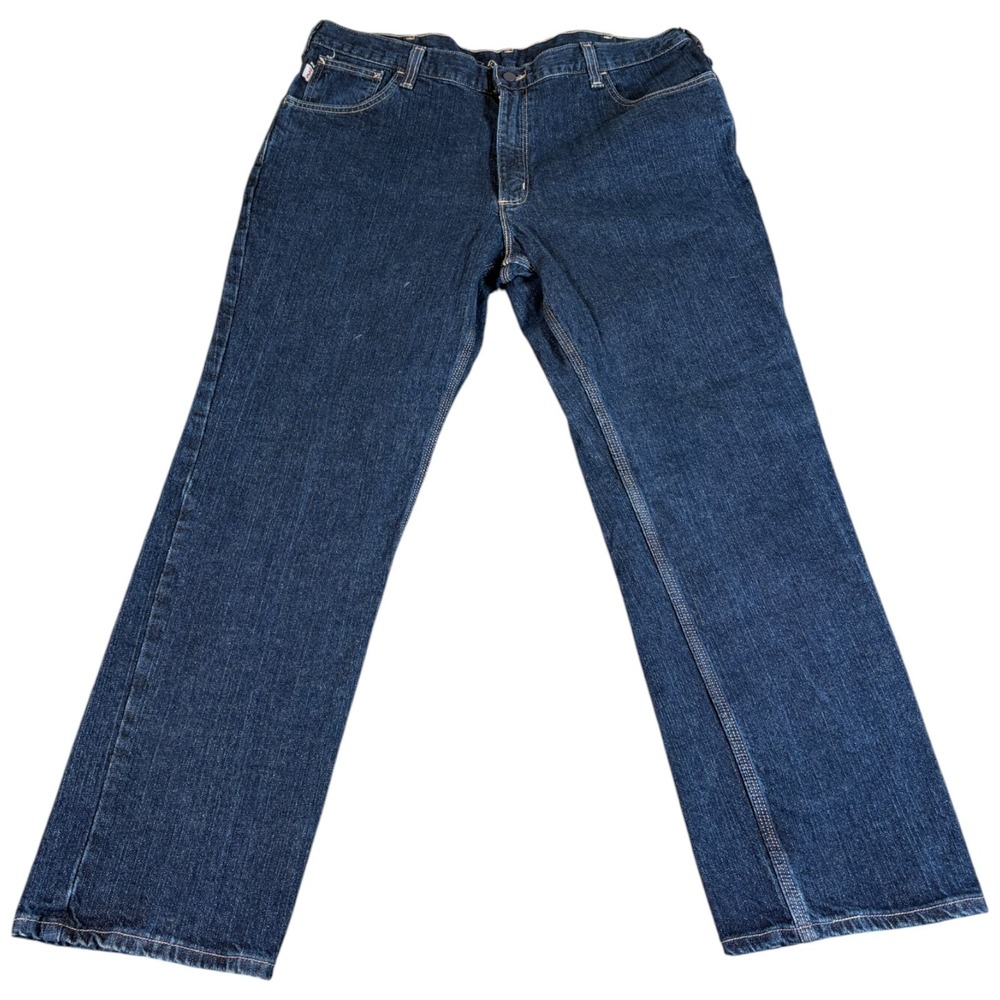 Carhartt Carpenter Jeans Mens 39x30 Blue Denim Dark Wash Straight Leg Workwear